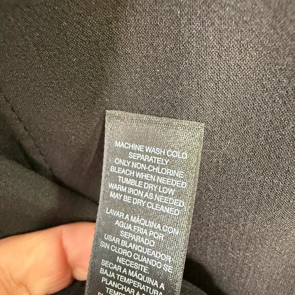 WHBM Black Double-Breasted Crop Blazer Jacket W-1001 Size 6 - Picture 9 of 9